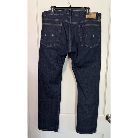Polo by Ralph Lauren Other - Polo Ralph Lauren R154SD Slim Straight Jeans 36x30 Dark Denim RL Leather Patch